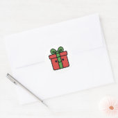 Christmas gift ronde sticker (Envelop)