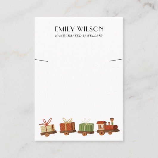 CHRISTMAS GIFT SPEELGOED TRAIN KETTING BRACELET DI VISITEKAARTJE (Voorkant)