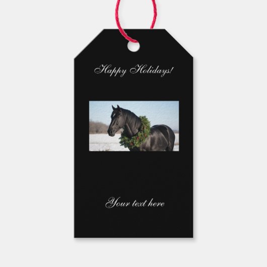 Christmas Gift Tag Equestrian  Cadeaulabel (Voorkant)
