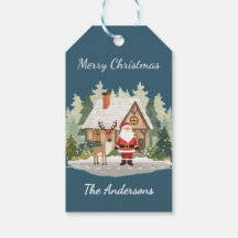 Christmas Gift Tags - Santa and Reindeer Design