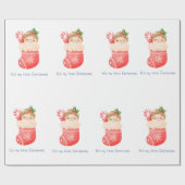 Christmas Gift Wrap - eerste kerst Cadeaupapier (Vlak)