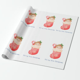 Christmas Gift Wrap - eerste kerst Cadeaupapier