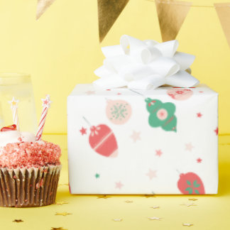 Christmas Gift Wrap with Colorful Garlands Cadeaupapier