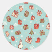 Christmas Gifts Pattern Stickers (Devant)