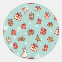 Christmas Gifts Pattern Stickers