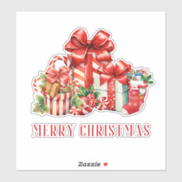 Christmas Gifts Presents Candy Cane Stickers 