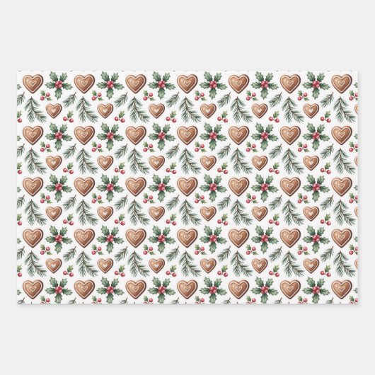 Christmas Ginger Bread Cookies  Inpakpapier Vel (Voorkant 3)