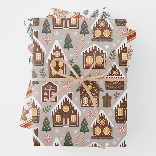 Christmas Ginger Bread Cookies Inpakpapier Vel (In situ)