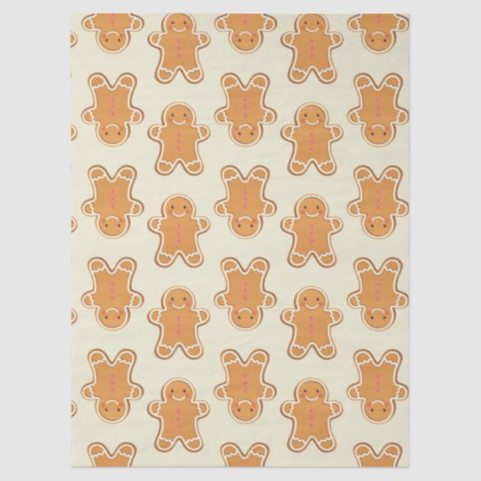  Christmas Gingerbread Baby Gift Wrapping Paper Tissuepapier (Voorkant)