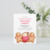 Christmas Gingerbread Cocoa Invitation Carte posta (Debout devant)