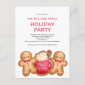 Christmas Gingerbread Cocoa Invitation Carte posta (Devant)