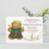 Christmas Gingerbread Cookie Exchange Invitation (Debout devant)