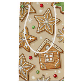 CHRISTMAS GINGERBREAD COOKIE HOUSES AND STARS KLEIN CADEAUZAKJE