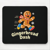 Christmas Gingerbread Dash Running Runner Xmas Mar Muismat (Voorkant)