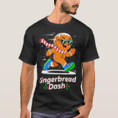 Christmas Gingerbread Dash Running Runner Xmas Mar T-shirt (Voorkant)