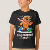 Christmas Gingerbread Dash Running Runner Xmas Mar T-shirt (Voorkant)