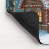 Christmas Gingerbread House With a Snowman  Muismat (Hoek)