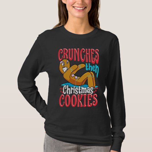 Christmas Gingerbread Man Quotes Workout T-shirt (Voorkant)