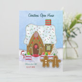 Christmas Gingerbread Open House Invitation (Debout devant)