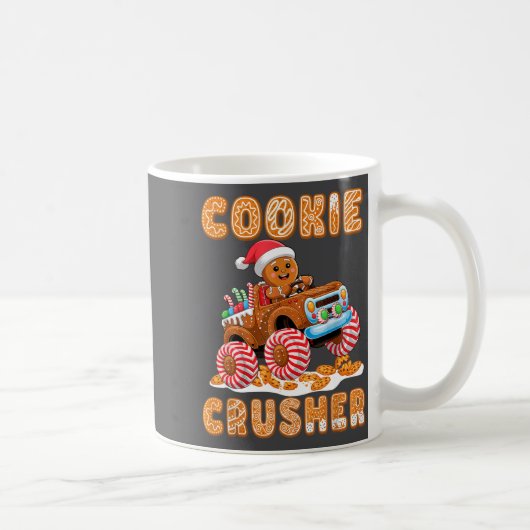 Christmas Gingerbread Pajamas Cookie Crusher Monst Koffiemok (Rechts)