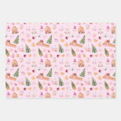 Christmas Gingerbread Pink Inpakpapier Vel (Voorkant 2)