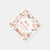 Christmas Gingerbread Red Merry Christmas Servet (Hoek)