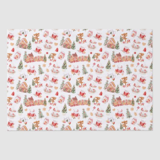 Christmas Gingerbread Red Tissuepapier (Voorkant)