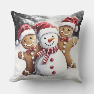 Christmas Gingerbread Throw Pillow Kussen