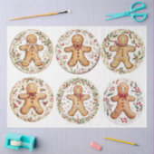 Christmas Gingerman Rounds Tissuepapier (Craft)