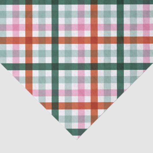 Christmas Gingham Pattern tissue papier (Detail)
