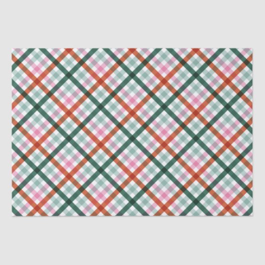 Christmas Gingham Pattern tissue papier (Voorkant)