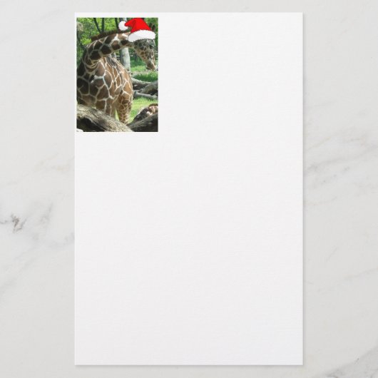 Christmas Giraffe Briefpapier (Voorkant)