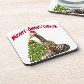 Christmas Giraffe Drankjes Onderzetter (Linkerzijde)