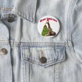 Christmas Giraffe Ronde Button 5,7 Cm (In situ)