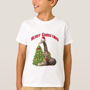 Christmas Giraffe T-shirt