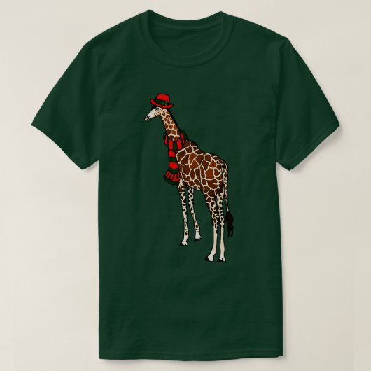 Christmas Giraffe T-shirt (Design voorkant)