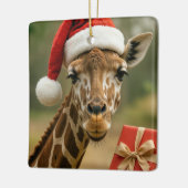 Christmas Giraffe With Holiday Gift Keramisch Ornament (Links)