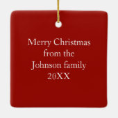 Christmas Giraffe With Holiday Gift Keramisch Ornament (Achterkant)