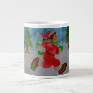 CHRISTMAS GIRL RUNNER JUMBO COFFEE MOK
