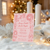 Christmas Girls Night Invitation Kaart