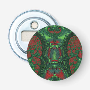 CHRISTMAS-glanzende kleuren 3D-patroon ~ Button Flesopener