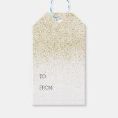Christmas Glitter Gold Cadeaulabel (Voorkant)
