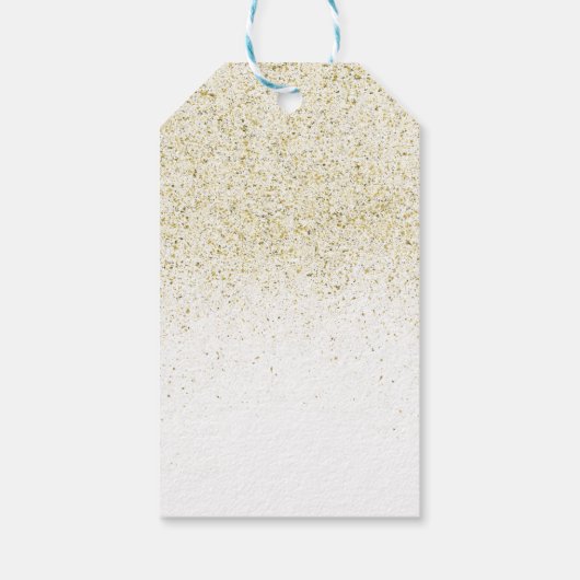 Christmas Glitter Gold Cadeaulabel (Achterkant)