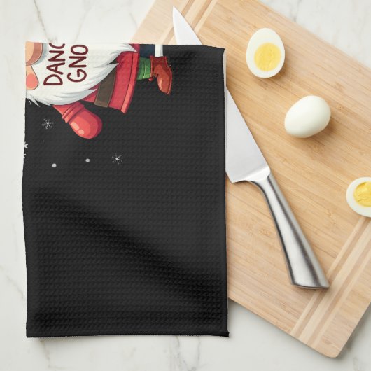 Christmas Gnome Dancing Gnome Family Christmas (1) Theedoek (Quarter Fold)