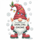 Christmas Gnome Dancing Gnome Family Christmas (2) Sticker (Voorkant)