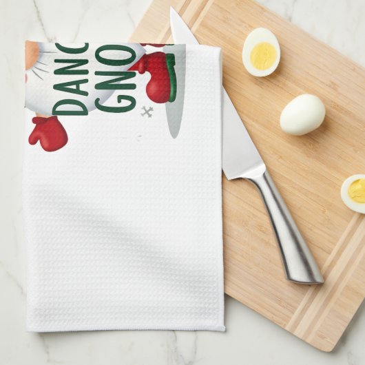 Christmas Gnome Dancing Gnome Family Christmas (6) Theedoek (Quarter Fold)