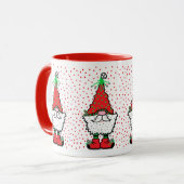 Christmas Gnome Mug With RED accents Mok (Voorkant links)
