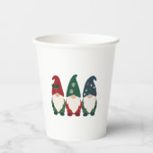 "Christmas Gnome Trio – Feestelijke feestdag Papieren Bekers (Voorkant)