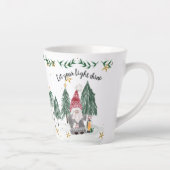 Christmas Gnome Waterverf Light Shine Sterrenbomen Latte Mok (Rechts)