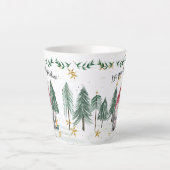 Christmas Gnome Waterverf Light Shine Sterrenbomen Latte Mok (Voorkant)